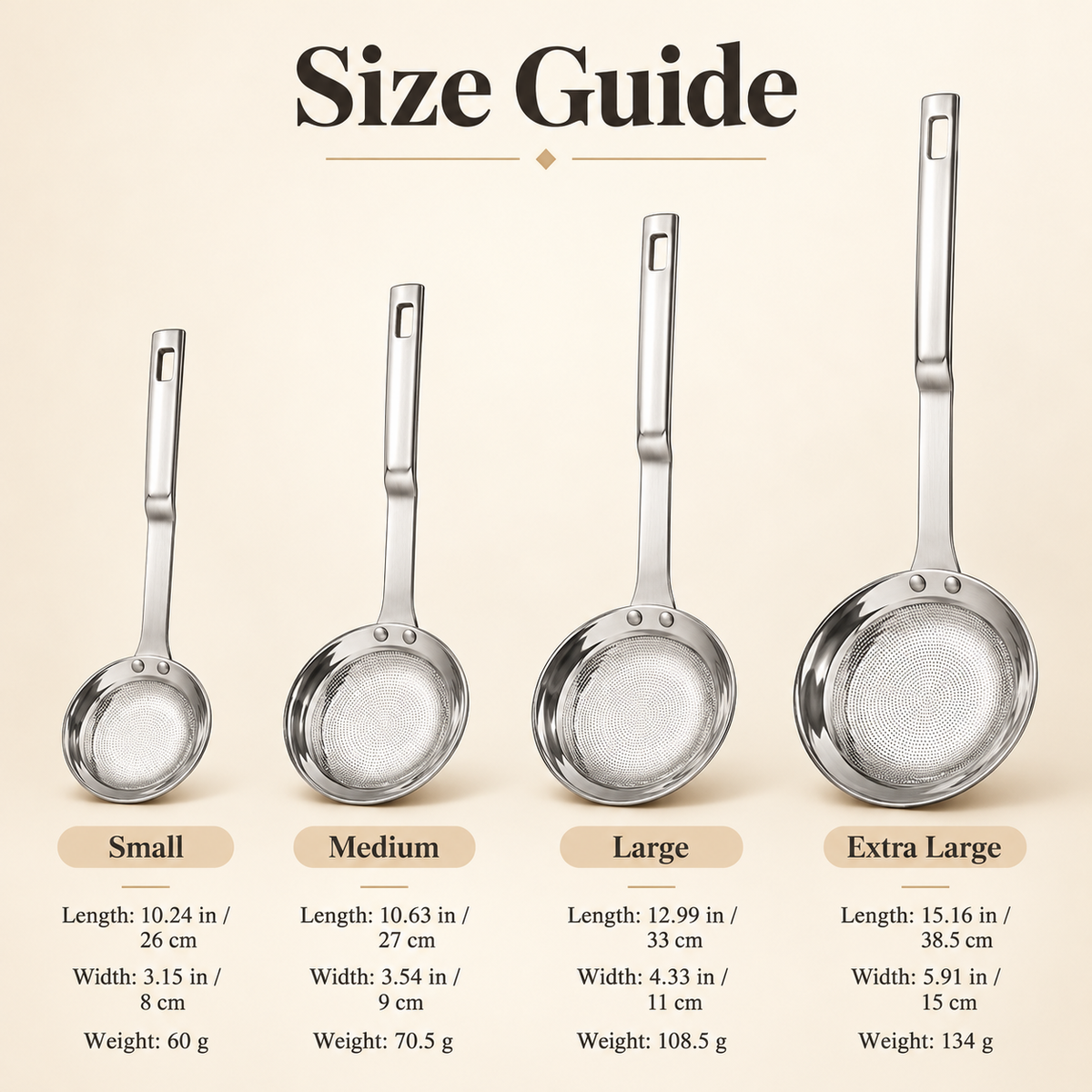 Stainless Steel Fine Mesh Skimmer Spoon
