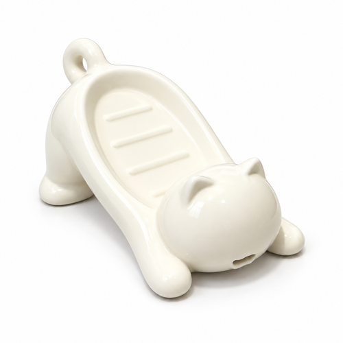 Cat-Shaped Draining Soap Dish