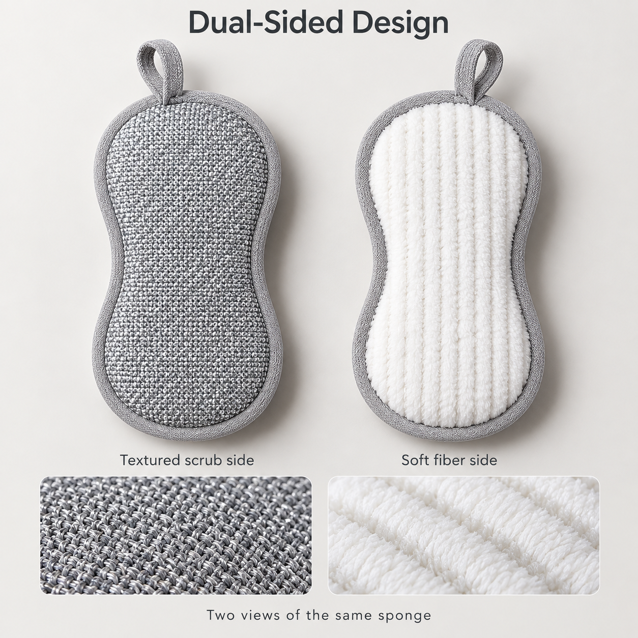 Dual-Sided Kitchen Cleaning Sponge