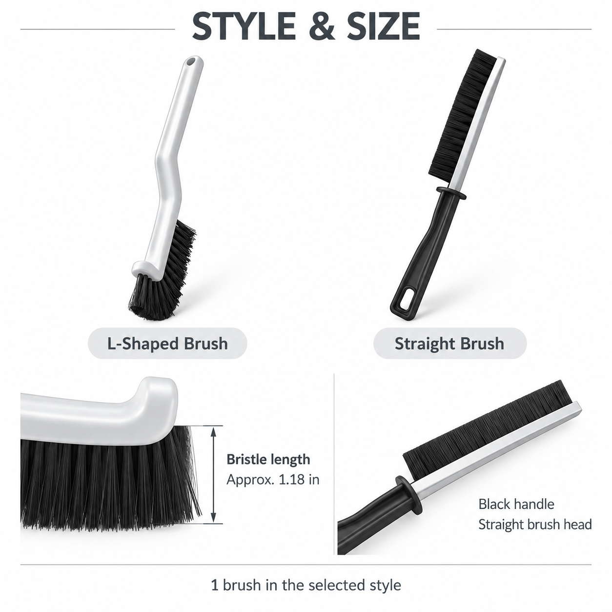 2-Piece Crevice Cleaning Brush Set