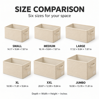 Foldable Fabric Storage Bin with Handle
