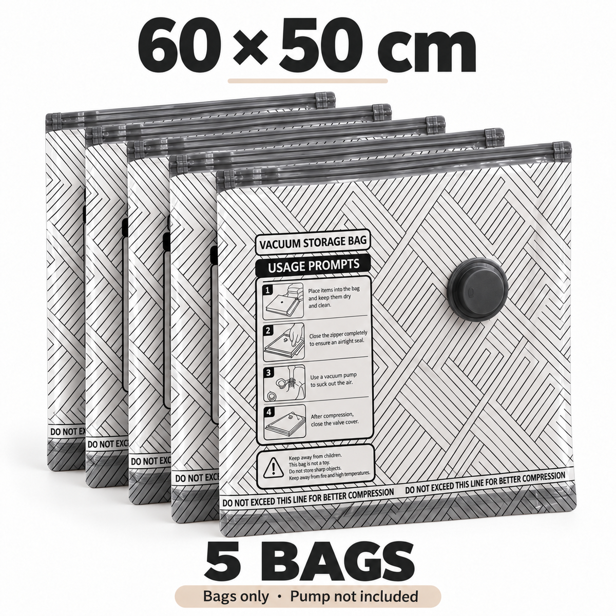 Travel Vacuum Storage Bags with Rechargeable Pump