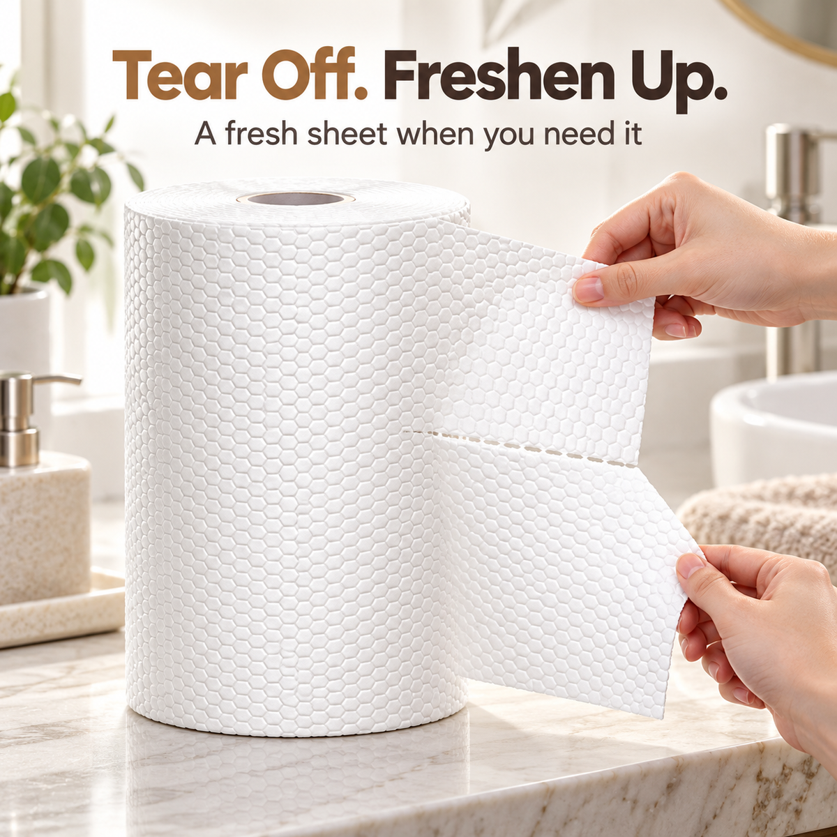 Disposable Foot Drying Towels – Tear-Off Roll