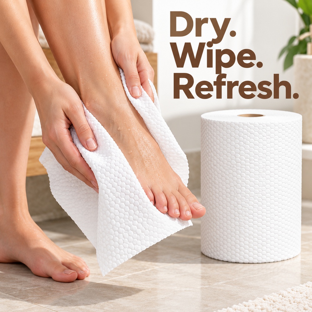Disposable foot towels for your bathroom routine