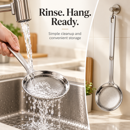 Stainless Steel Fine Mesh Skimmer Spoon