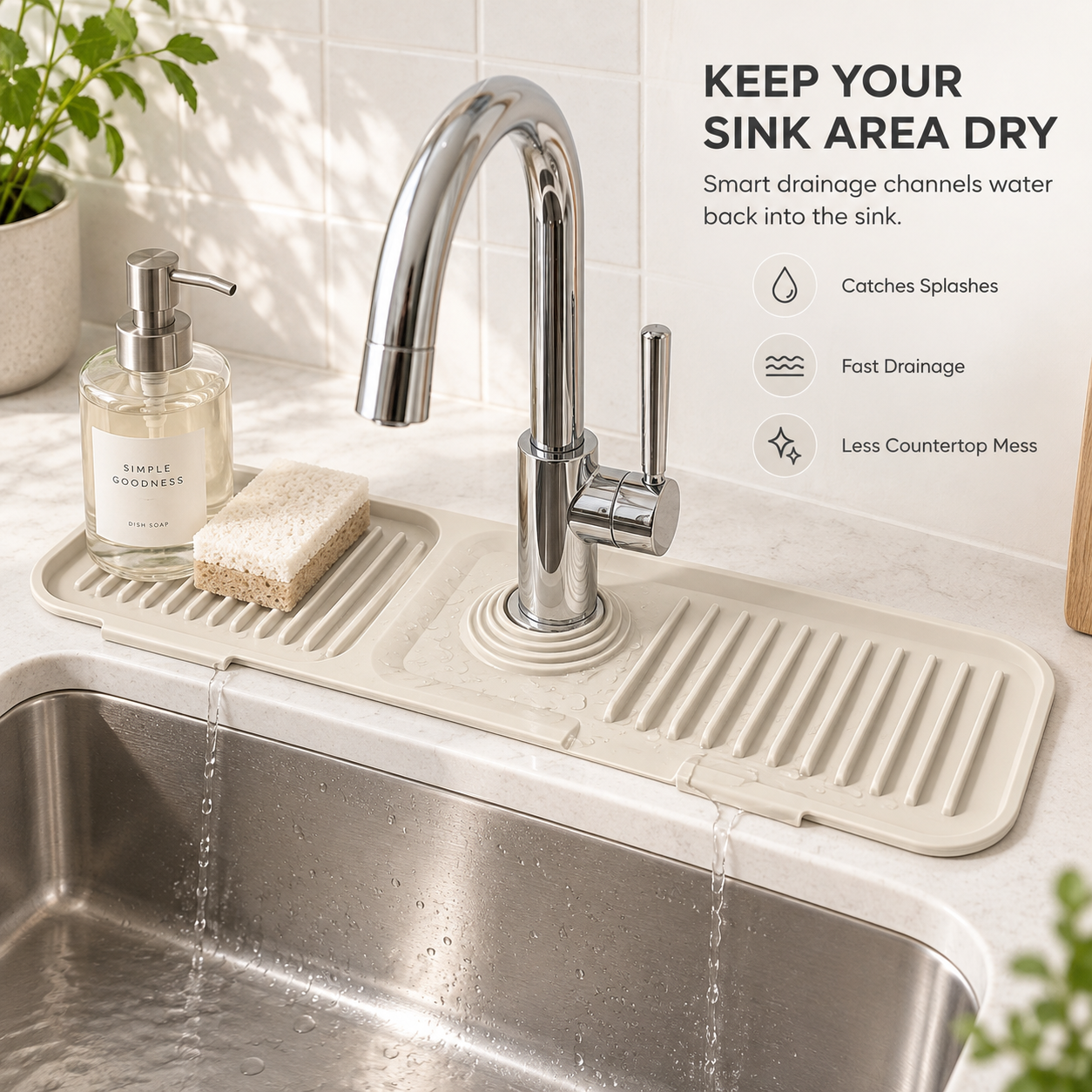 Silicone Faucet Drip Mat