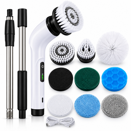 Cordless Electric Spin Scrubber with Extendable Handle