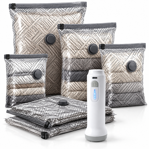 Travel Vacuum Storage Bags with Rechargeable Pump