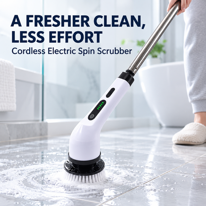 Cordless Electric Spin Scrubber with Extendable Handle