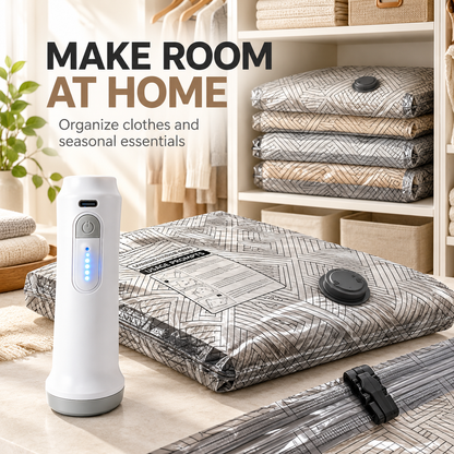 Travel Vacuum Storage Bags with Rechargeable Pump