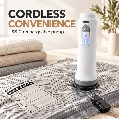 Travel Vacuum Storage Bags with Rechargeable Pump