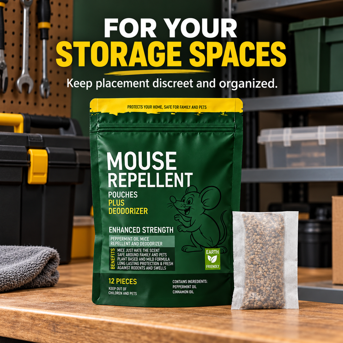 Mouse Repellent Pouches – 12 Count