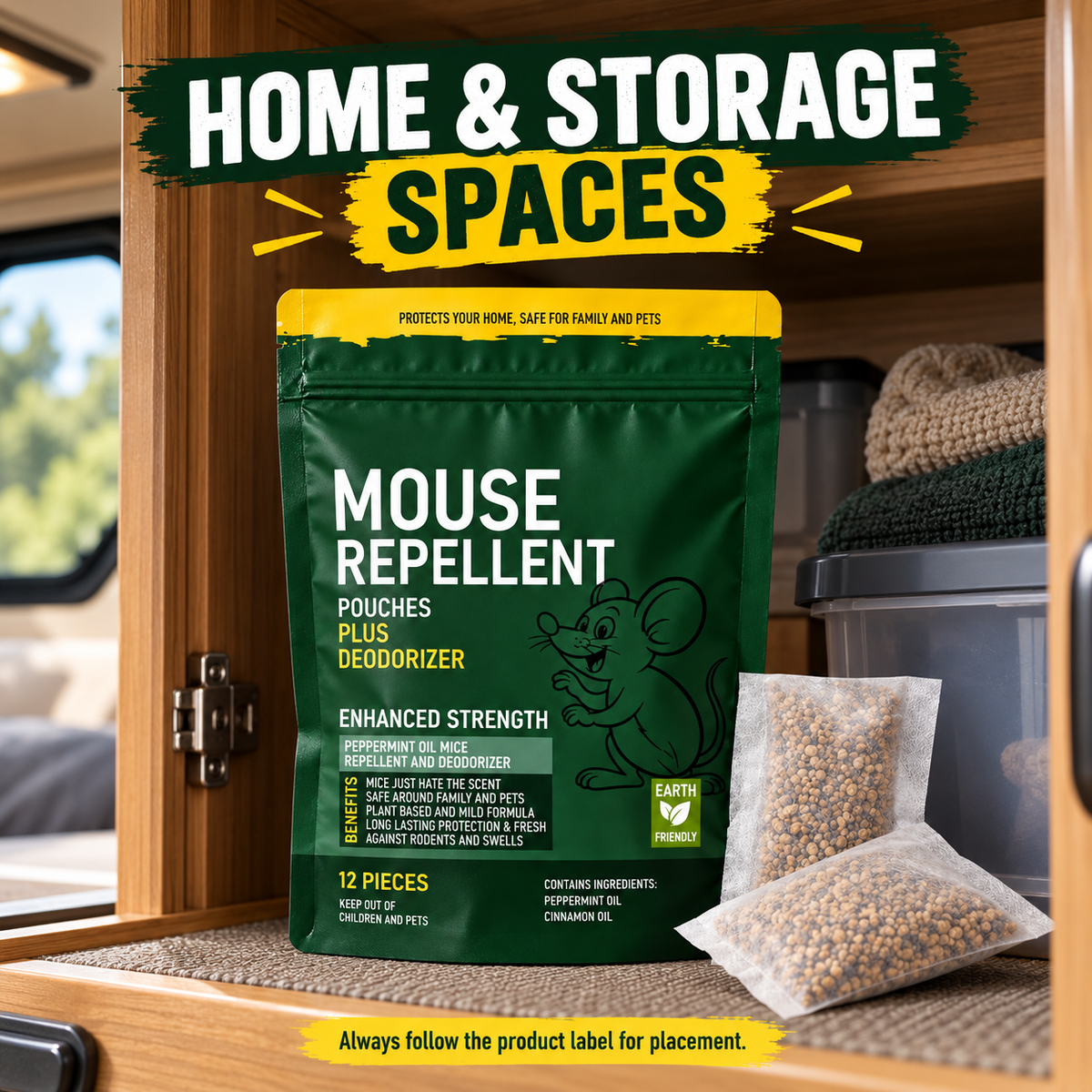 Mouse Repellent Pouches – 12 Count