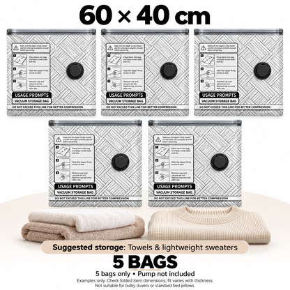 Travel Vacuum Storage Bags with Rechargeable Pump
