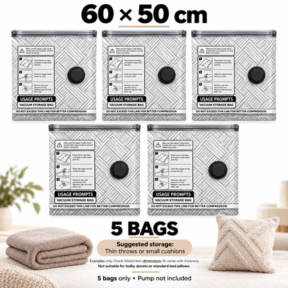 Travel Vacuum Storage Bags with Rechargeable Pump