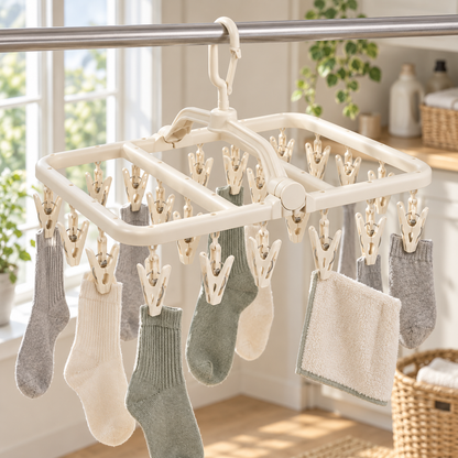 Folding Laundry Clip Hanger